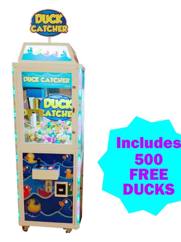 Coast to Coast Duck Catcher Crane Claw Arcade Machine with 500 FREE Ducks and Dollar Bill Acceptor
