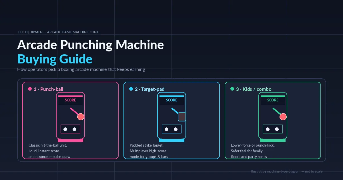 Arcade punching machine buying guide — boxing arcade machine types for FEC operators