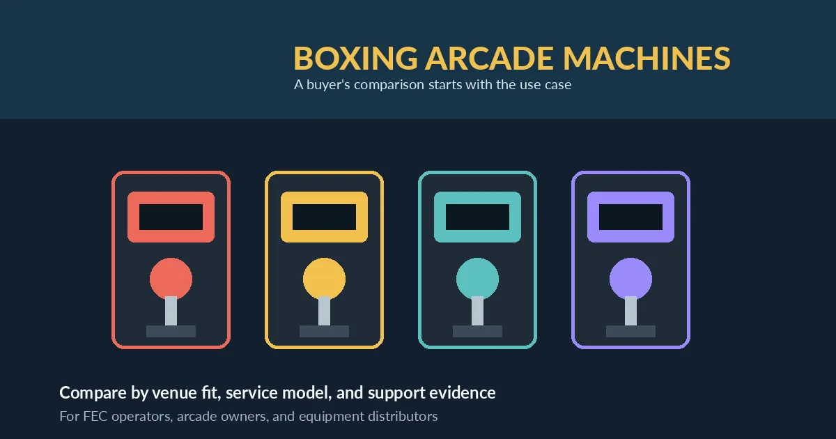 Four commercial boxing arcade machine formats compared for FEC and arcade buyers