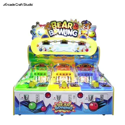 Bear Bowling Kids Arcade Bowling Pinball Machine