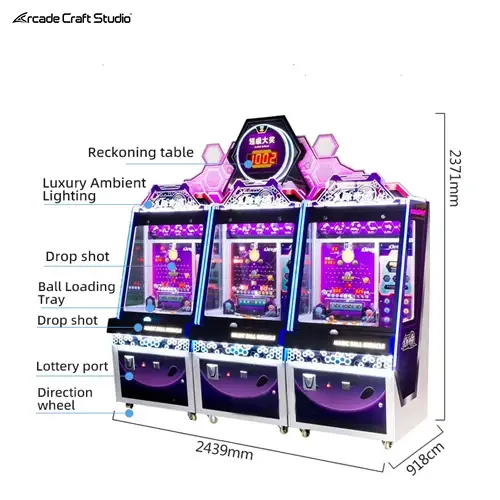 3 Players Magic Ball Miracle Redemption Arcade Machine