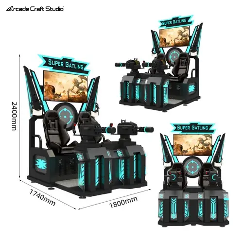 2 Players VR Super Gatling Virtual Reality Shooting Simulator