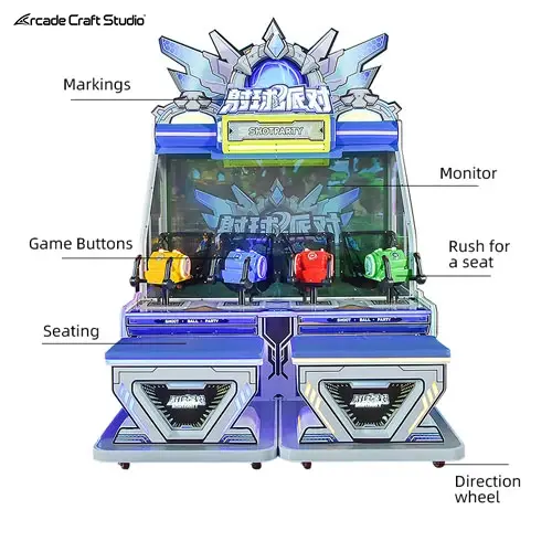 Shotparty 4 Players Shooting Balls Game Arcade Machine