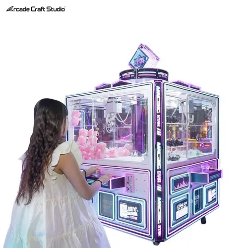 4 Players Magic Star Arcade Crane Claw Machine