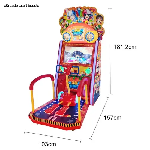 Happy Scooter Kids Racing Car Arcade Machine