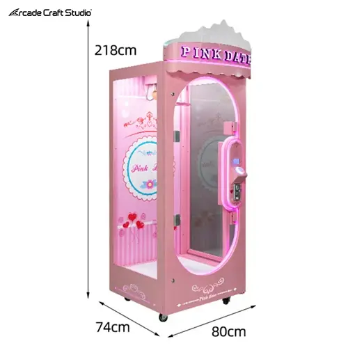Pink Date Machine Scissors Cut Prize Machine
