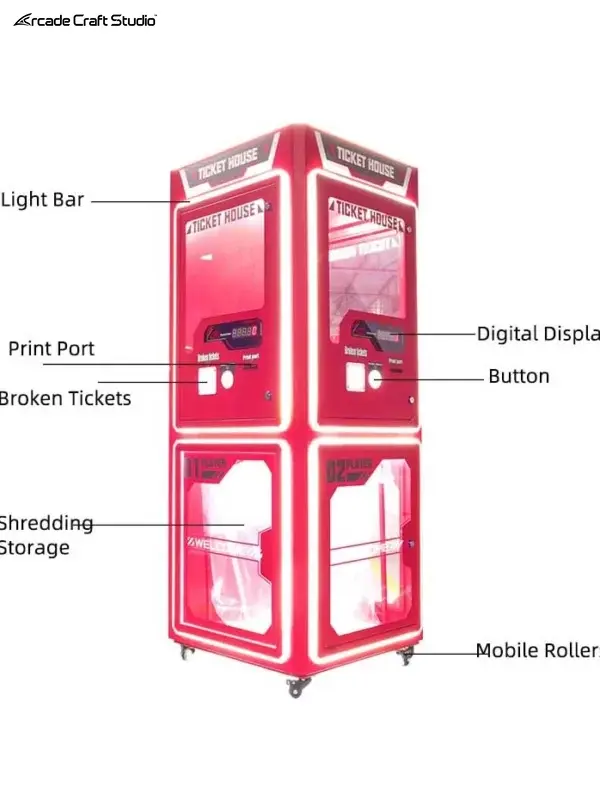 Ticket House Three-sided Ticket Eater Machine