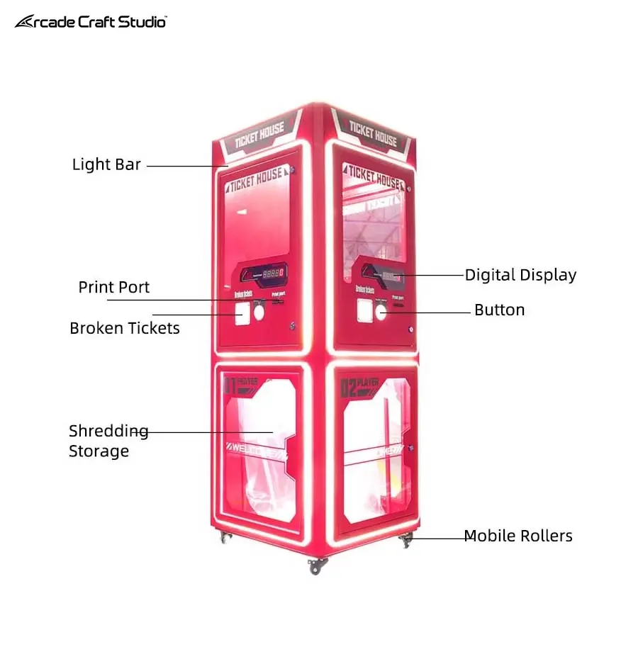 Ticket House Three-sided Ticket Eater Machine