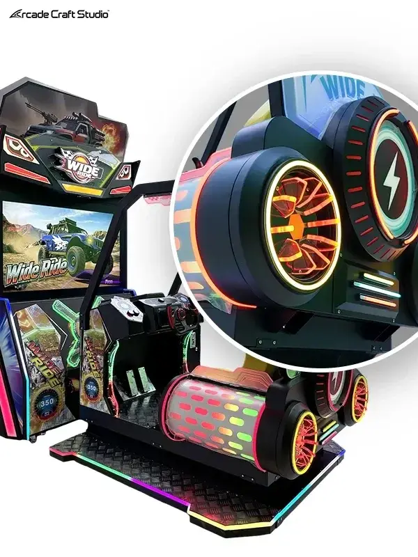 Wide Ride Arcade Car Racing Machine
