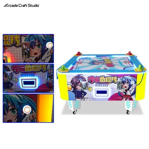4 Players Cartoon Adventure Air Hockey Table