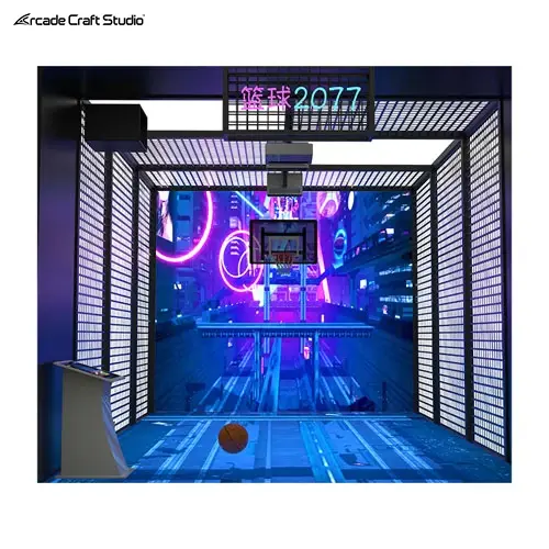 Indoor Basketball Hoop Arcade With Projection Interactive