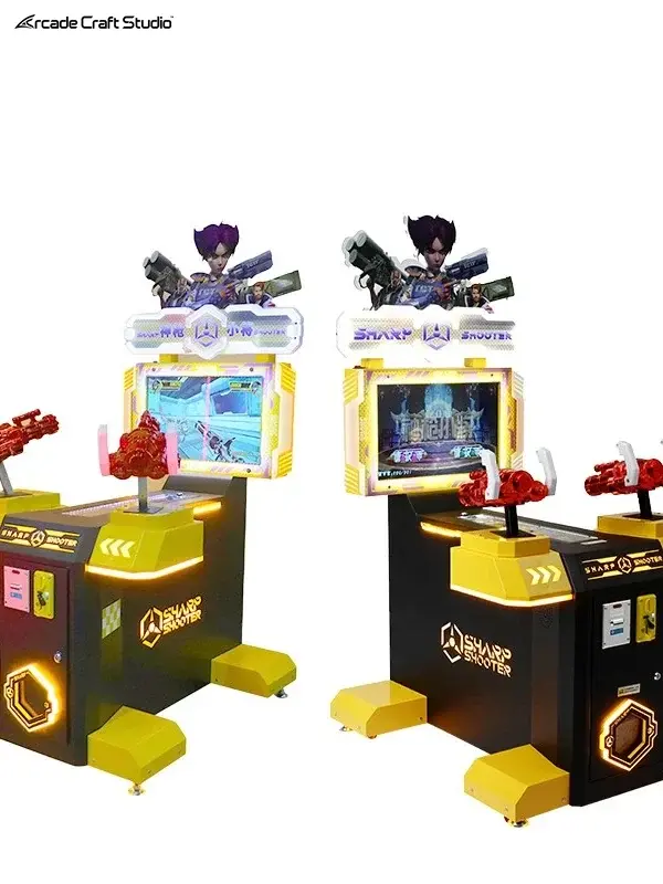 Two Player Shooting Arcade Video Game Machine