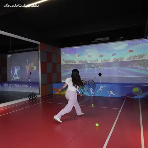 Interactive Projection Indoor Tennis Simulator