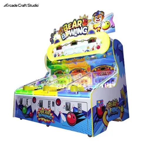 Bear Bowling Kids Arcade Bowling Pinball Machine