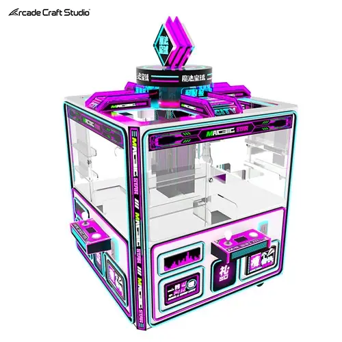 4 Players Magic Star Arcade Crane Claw Machine