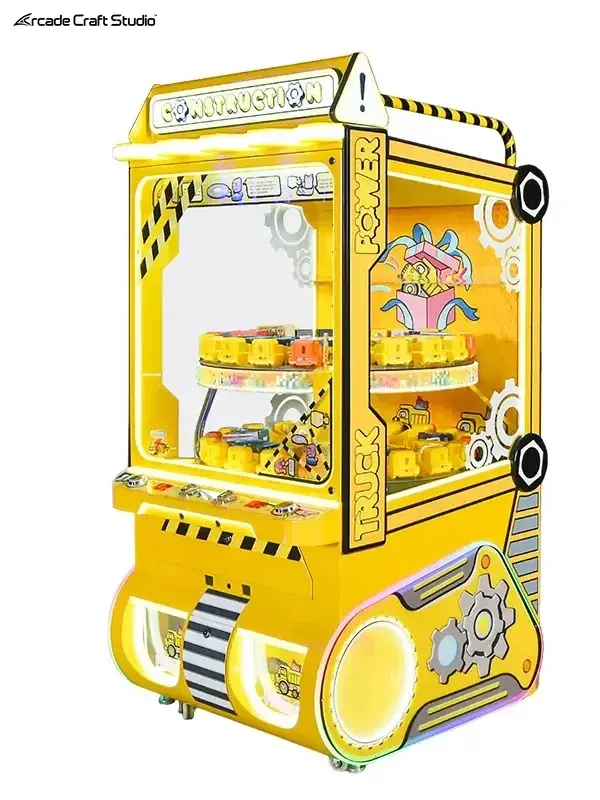 Construction 2 Players Toy Truck Prize Game Machine