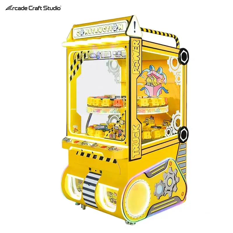 Construction 2 Players Toy Truck Prize Game Machine