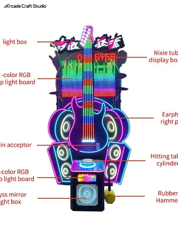 Guitar Strumming Hammer Arcade Game Machine