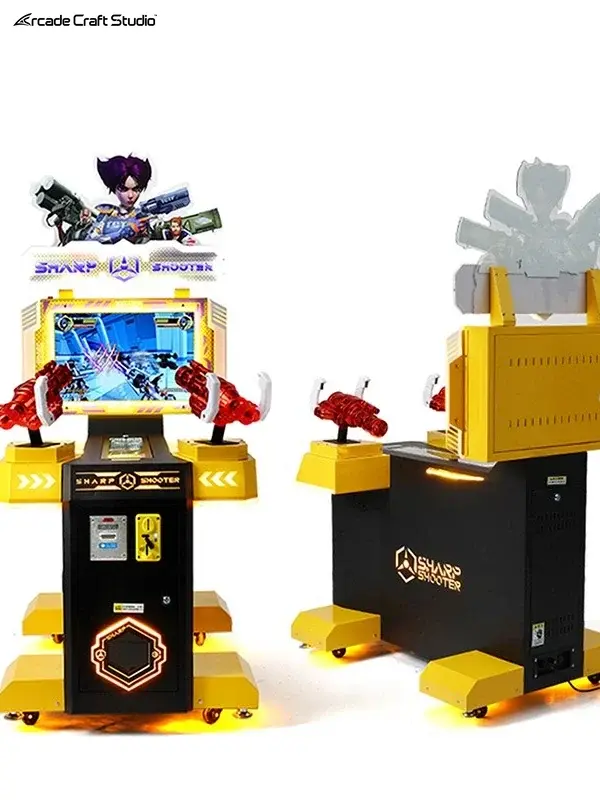 Two Player Shooting Arcade Video Game Machine