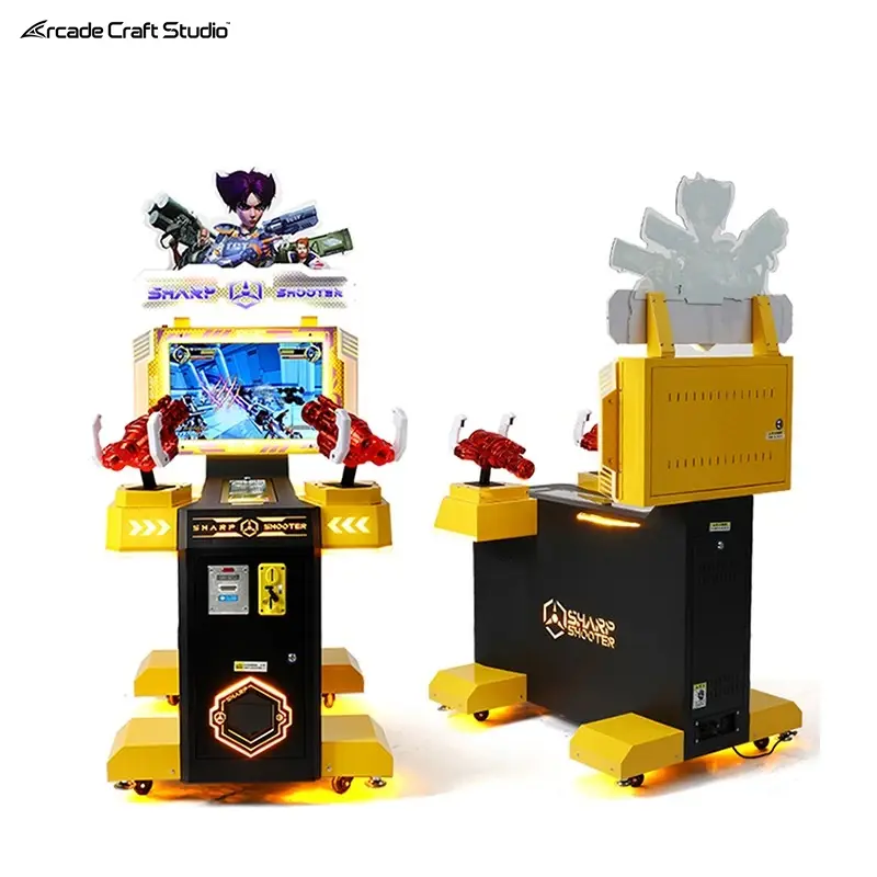 Two Player Shooting Arcade Video Game Machine