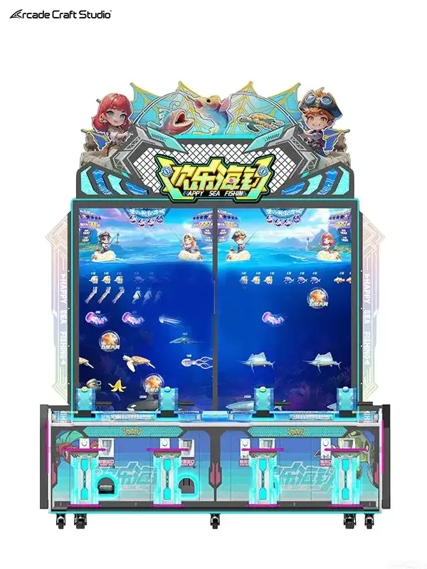 Happy Sea Fishing 4 Players Arcade Fishing Game Machine
