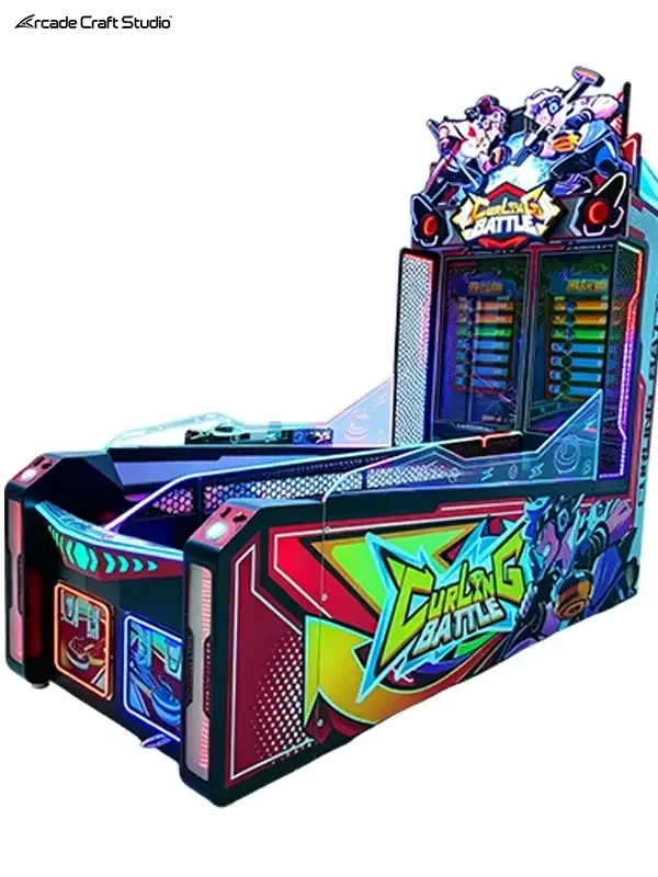 Curling Battle Coin Operated Arcade Machine