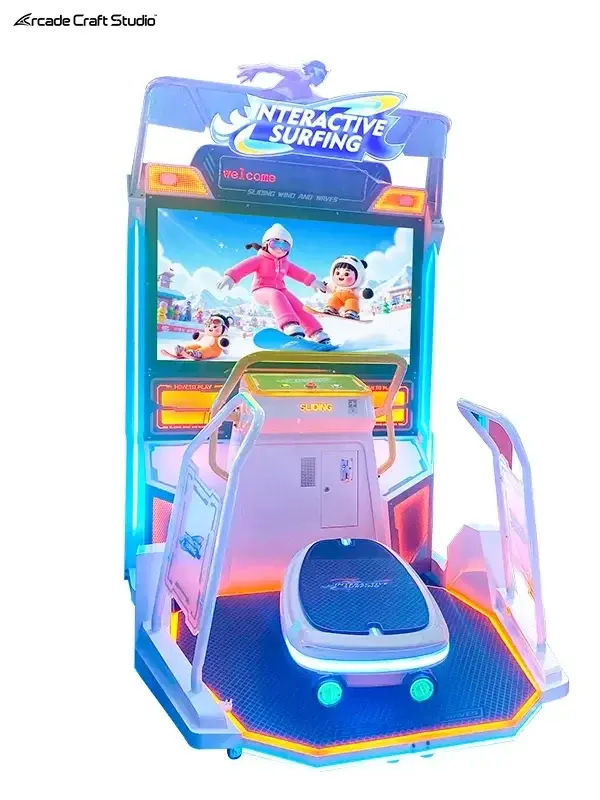 Interactive Surfing Coin Operated Surf Arcade Machine