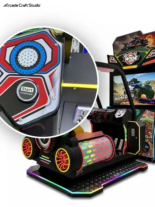 Wide Ride Arcade Car Racing Machine