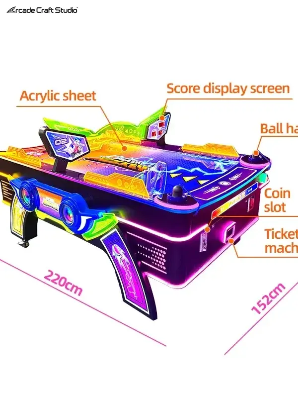 Flash Hockey Curved Coin Operated Air Hockey Arcade（Single-ball Version）