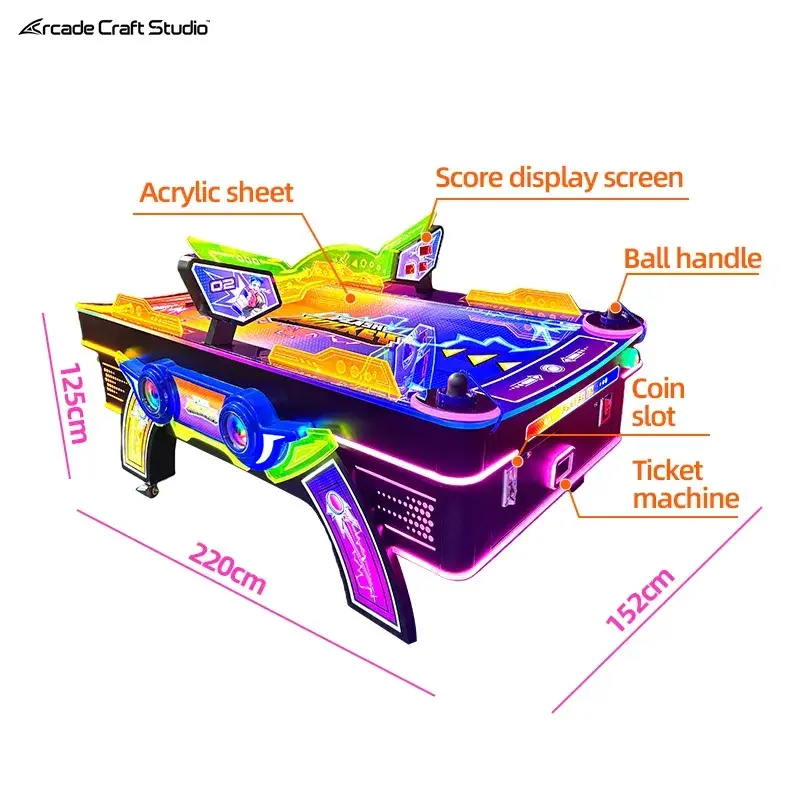 Flash Hockey Curved Coin Operated Air Hockey Arcade（Single-ball Version）