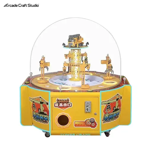 4 Players Lucky Tower Crane Toy Catching Claw Machine