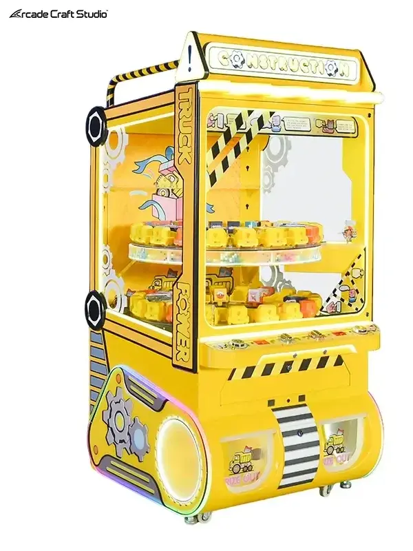 Construction 2 Players Toy Truck Prize Game Machine