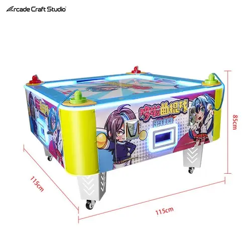 4 Players Cartoon Adventure Air Hockey Table