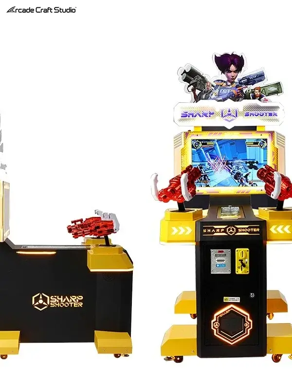 Two Player Shooting Arcade Video Game Machine
