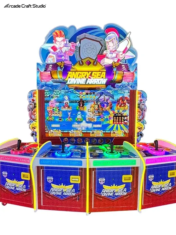 Angry Sea Divine Arrow 4 Player Arcade Ticket Redemption Game