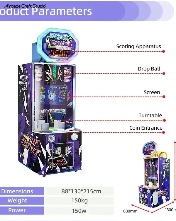 Happy Patting Ball Drop Arcade Game Redemption Arcade