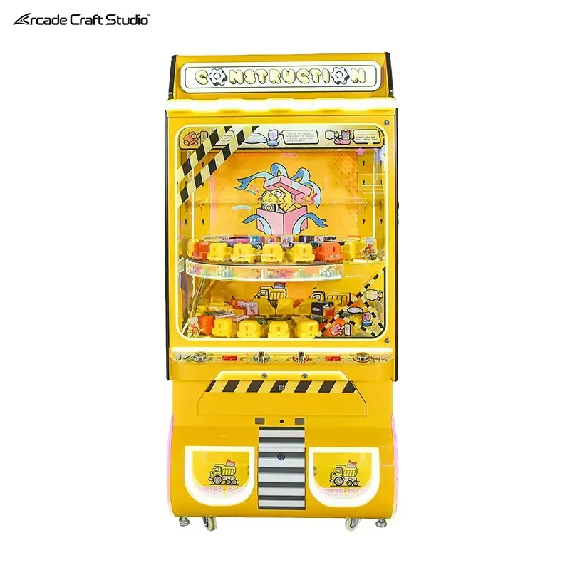 Construction 2 Players Toy Truck Prize Game Machine