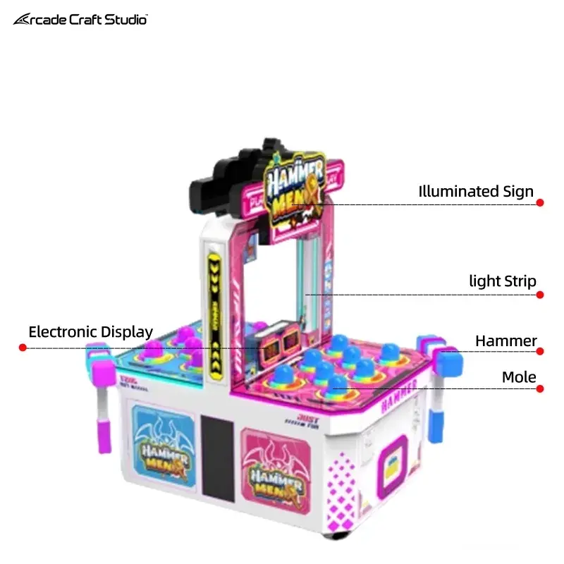 Hammer Men Mole Hitting Arcade Game Machine