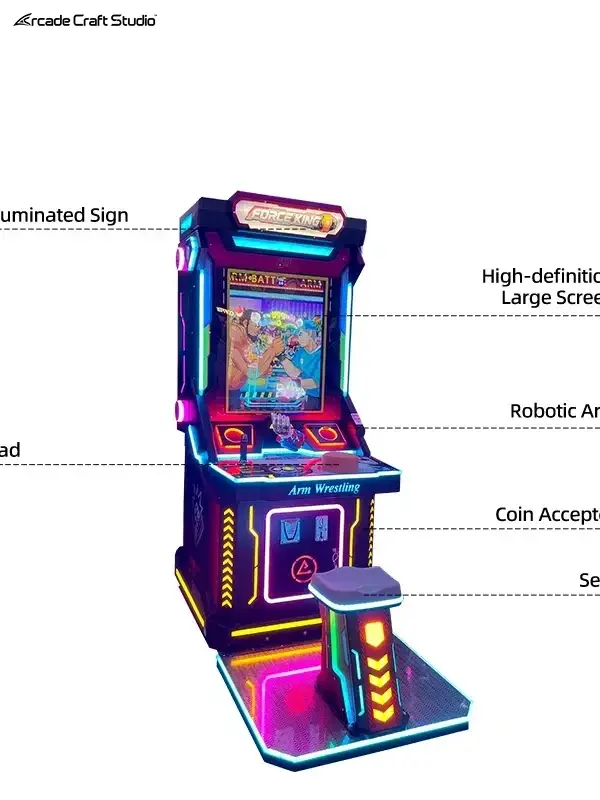 Force King Arm Wrestling Arcade Strength Tester Machine