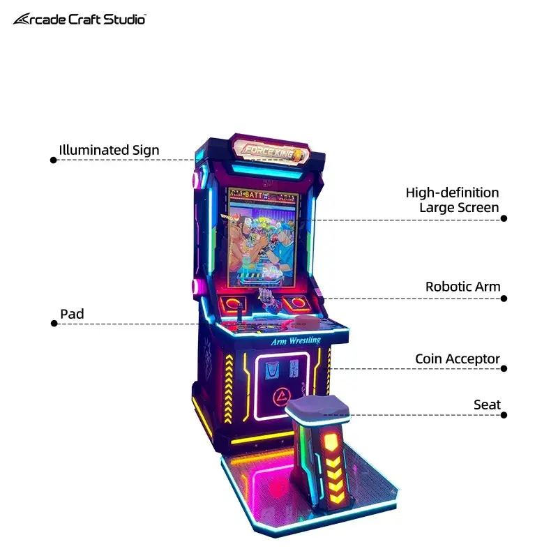 Force King Arm Wrestling Arcade Strength Tester Machine