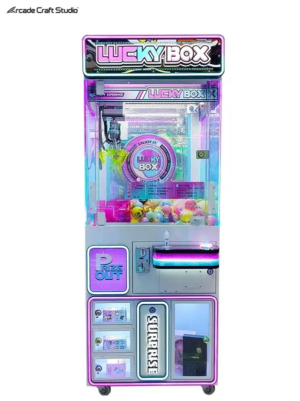 Lucky Box Gachapon Claw Crane Machine Prize Redemption Game