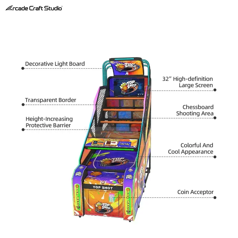 Top Shot Coin Operated Basketball Game Machine