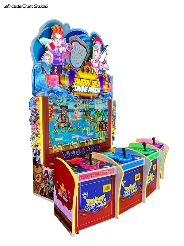 Angry Sea Divine Arrow 4 Player Arcade Ticket Redemption Game