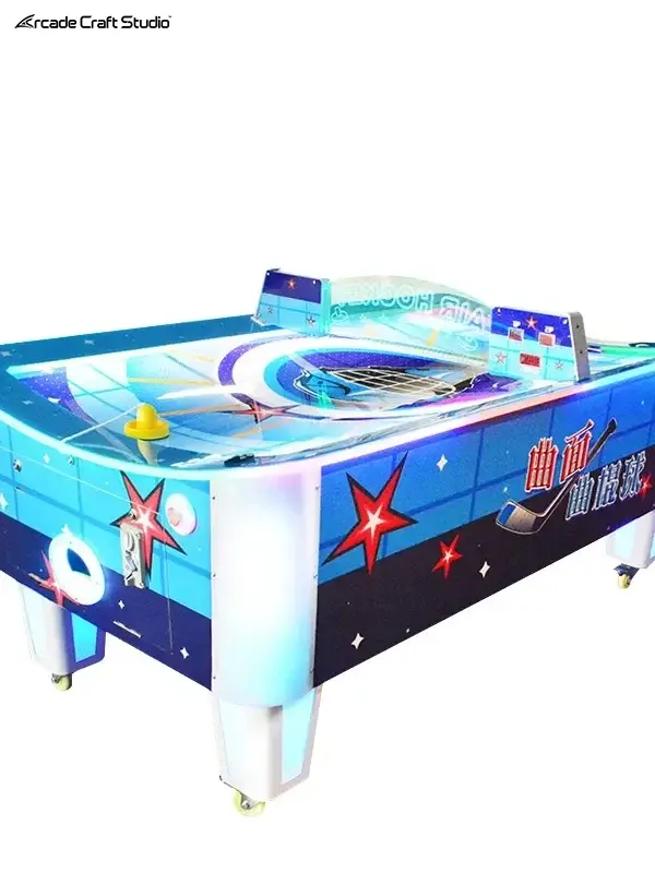 Commercial Curved Air Hockey Table Arcade Machine