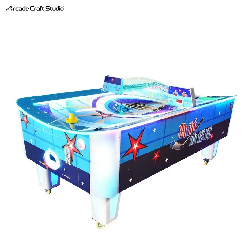Commercial Curved Air Hockey Table Arcade Machine