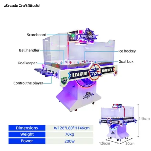 League Hockey Ice Hockey Arcade Bubble Hockey Table