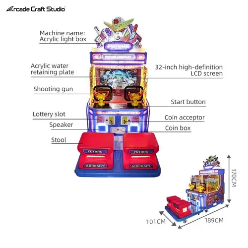 Future Aircraft Ball Shooting Game Arcade