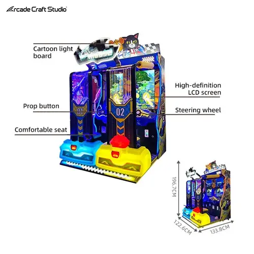 Cat And Mouse 2 Players Driving Arcade Game Machine