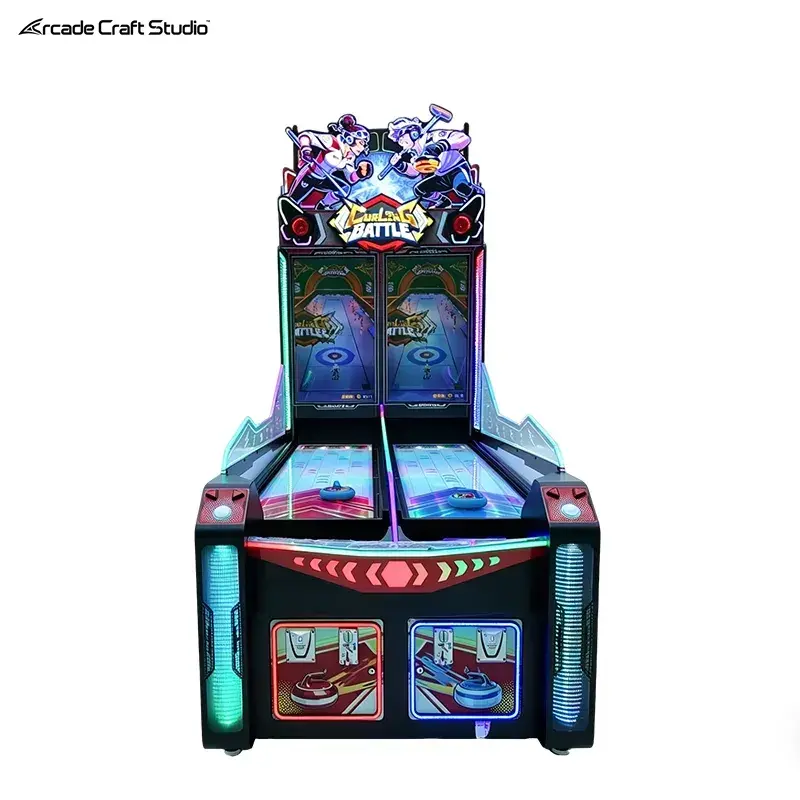 Curling Battle Coin Operated Arcade Machine
