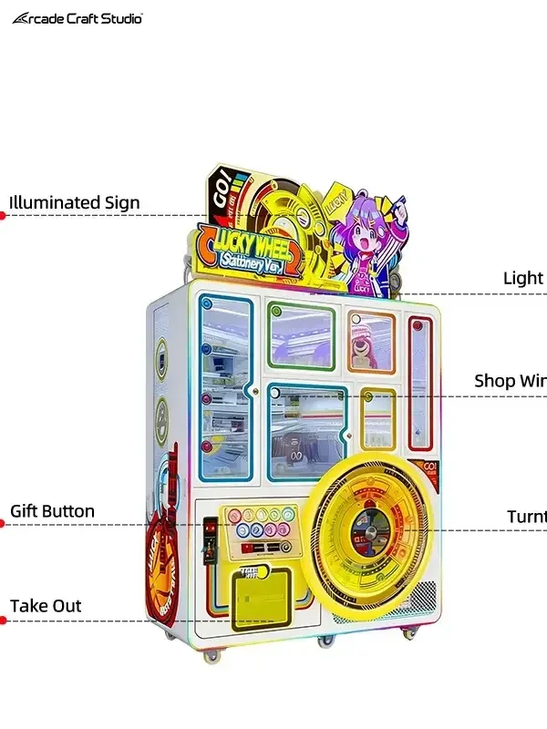 Lucky Wheel Coin Operated Prize Machine